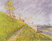 Seine-shore at the Pont de Clichy Vincent Van Gogh